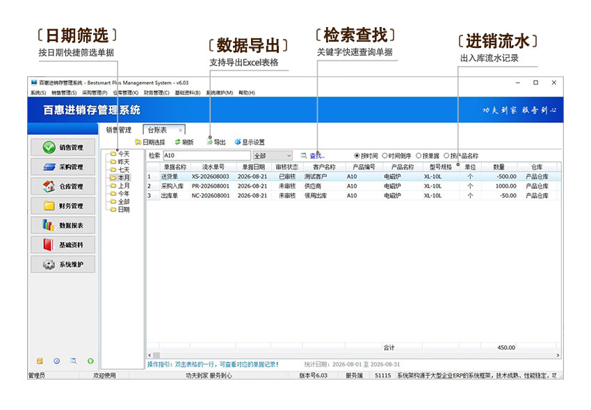 进销存台账表