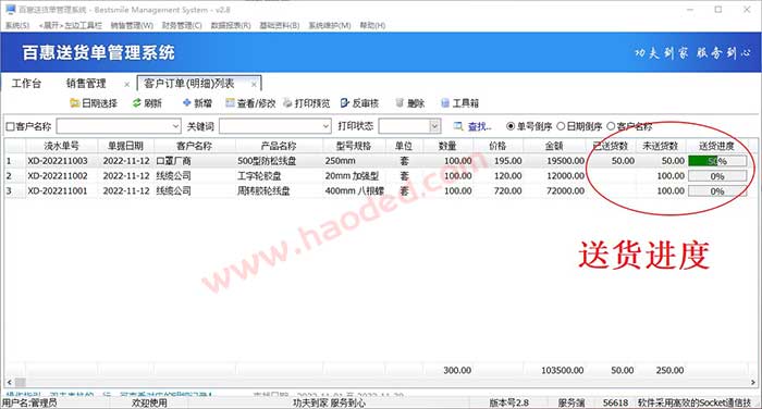线盘订单管理系统