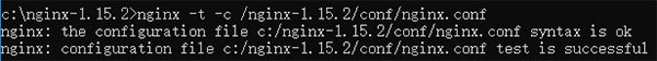 Nginx Windows检查配置文件